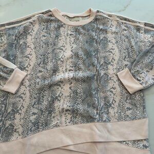 VINTAGE HAVANA sweatshirt size L Pink Print Top Fleece